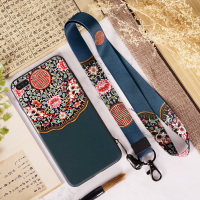 手机挂脖绳古风文艺手机壳挂绳吊坠挂脖女带创意适用6/7/8/x八/七挂饰拆卸手机链吊绳中国风T0