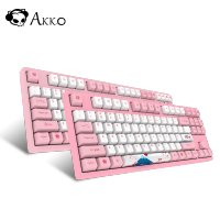 3108v2 山樱花粉机械键盘青轴茶轴红轴樱桃轴轴女生粉色打字办公84键游戏电竞87键108键W8