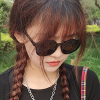 2020gm新款方框韩版男女士ins风太阳眼镜墨镜防紫外线奶茶色镜框