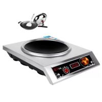 3500W凹面旋钮+炒锅+锅盖+锅铲|大功率电磁炉3500W家用商用电磁灶特价爆炒H7