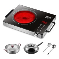 3000W单机+汤锅+炒锅|3500W大功率商用三环多功能电陶炉家用远红外光波爆炒电磁炉2600WX5