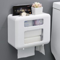 欧白 卫生间纸巾盒免打孔防水洗手间厕所抽纸盒放卫生纸的置物架壁挂式