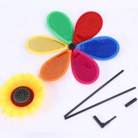 【10个装】单层向日葵风车 六彩发放车亮片公园景区插地儿童礼品