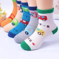 儿童袜子船袜纯棉夏季薄款小中大男女童网眼防滑短袜1-3-5-7-9岁