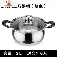 不锈钢奶锅不粘锅小锅迷你泡面煮面电磁炉辅食热汤锅家用小奶锅 24弧形汤锅[复底] 敬平