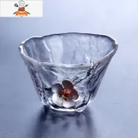 日式梅花整套功夫茶具套装家用耐热玻璃泡茶壶茶杯茶道锤纹烧水壶 梅花品杯 敬平