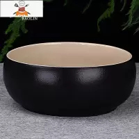 茶洗大号特大笔洗水盂水洗茶碗陶瓷功夫茶具配件茶道零配家用茶盘 茶洗中号-陆宝黑色 敬平