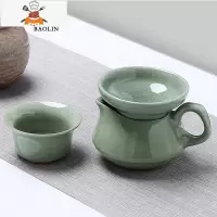 茶漏网茶滤器茶隔陶瓷套装茶具配件茶叶过滤网泡茶器创意茶杯 茶漏+送公道杯-哥绿 敬平