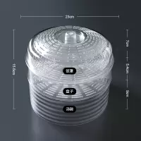 敬平(JING PING)菜罩饭菜食物罩防苍蝇蚊家用防尘餐桌饭罩子剩饭剩菜遮菜盖菜 组合3个装[透气盖*1+盘碟罩*