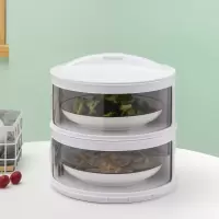 敬平(JING PING)菜罩饭菜食物罩子家用保温防尘罩餐桌厨房剩菜冬天加热多层盖菜罩 2层饭罩