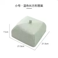 家用保温菜罩冬季加厚厨房可折叠餐桌罩菜食物剩菜盖饭菜罩子防尘 敬平 可折叠饭菜罩小号-蓝色长方形图案饭罩