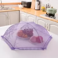菜罩盖菜罩家用饭菜防尘罩餐桌罩折叠防苍蝇餐新款饭罩子大号家用 敬平 颜色随机:[圆形-50cm]