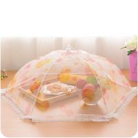 菜罩可饭罩小号食物罩饭菜家用盖菜罩长方形透明大号折叠保护罩 敬平 大号水果花