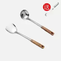 。厨具套装加厚不锈钢锅铲火锅勺汤勺漏勺饭勺厨房用品煎铲炒菜铲 敬平 加厚锅铲+汤勺铲类
