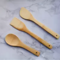 家用无漆无蜡竹煎铲平底锅专用楠竹锅铲炒菜实木铲子套装辅食煎蛋 敬平 竹煎铲+竹饭勺+竹斜铲