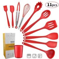 硅胶铲套装厨房厨具铲子家用不粘锅专用铲锅铲炒菜铲子可高温 敬平 彩色6件套(含桶)外贸彩盒装