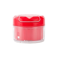 拉蒜搅蒜器家用蒜泥器迷你蒜蓉机切蒜手动多功能蒜泥摆摊货源 敬平 新款红色拉蒜器304精钢刀头研磨碗(碎物器)