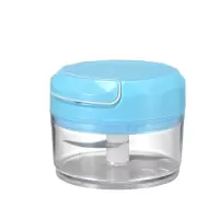 拉蒜压蒜器碎蒜捣蒜泥蒜蓉搅蒜器切蒜绞蒜机厨房迷你手动电动 敬平 钻石蓝色A款无提手研磨碗(碎物器)