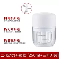 无线电动蒜泥家用切蒜器迷你打蒜搅大蒜拉蒜捣碎机小型蒜蓉器 敬平 白色单杯[250ml杯+刀]研磨碗(碎物器)