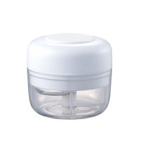 电动蒜泥家用迷你拉蒜器拍打蒜手动多功能捣蒜厨房绞切蒜蓉机 敬平 白色2刀叶(100ML)研磨碗(碎物器)