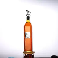 玻璃密封调味瓶罐酱醋料酒油壶家用防漏套装厨房整理收纳架子 敬平 500ML一只装[酒]不送漏斗调味罐