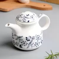 陶瓷油泼辣椒罐创意陶瓷调味罐厨房调味瓶罐调料瓶盒盐罐味精瓶 敬平 醋壶:青花