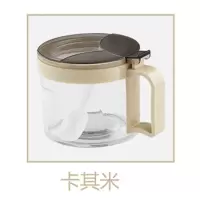 玻璃调料罐厨房盐罐调味罐家用佐料瓶收纳盒组合装调味瓶套装 敬平 单个卡其