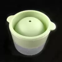硅胶冰格冰球威士忌洋酒冰块盒DIY果冻圆形冰球制冰块盒圆形模具 敬平 绿色单个