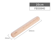 实木饺子皮擀面棒带刻度家用烘焙擀面杖不粘面棍20cm 敬平 法焙客擀面杖20cm
