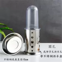 不锈钢筷子筒有盖餐厅快笼子防尘筷子筒饭店插筷子筒带盖筷笼 敬平 圆孔带盖子带沥水盘底部多孔沥水
