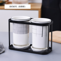 北欧陶瓷筷子筒家用厨房置物架筷子篓平放沥水筷子笼筷勺子收纳盒 敬平 简约时代(壁挂款)筷笼