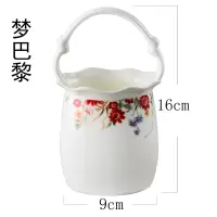 中式骨瓷家用套装厨房餐桌大容量收纳用品筷子筒筷子笼篓沥水花篮 敬平 梦巴黎系列花篮(不含勺子)筷笼