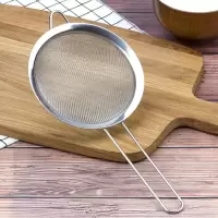 不锈钢手持面粉筛 糖粉蛋液筛 油格渣捞 麻辣烫豆浆过滤网筛漏勺 敬平 30目(直径14cm)