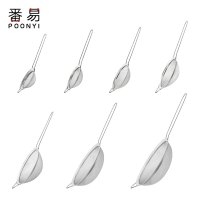 面粉筛子烘焙手持不锈钢过筛器漏筛网过滤网筛超细家用60目糖粉筛 敬平 每款各1个共7个过滤网/油漏