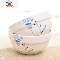 敬平10个装中式陶瓷碗家用4.5英寸米饭碗餐具套装可微波 10个装 欣然