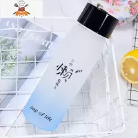 水杯男玻璃杯女磨砂简约ins风便携茶杯夏季学生2020新款潮流杯子 敬平