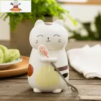 可爱陶瓷杯带勺卡通马克杯创意水杯子情侣个性礼物牛奶咖啡杯 敬平