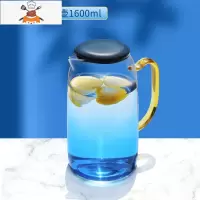 北欧云石凉水壶耐热高硼硅玻璃冷水瓶凉白开家用水壶夏天水杯套装 敬平