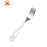 儿童卡通叉子勺子可爱家用西餐刀牛排刀不锈钢刀叉勺小熊礼品套装 敬平 小熊餐叉单支