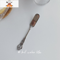 ins韩风复古皇冠刀叉勺子四件套装欧式甜品网红黄油刀西餐餐具 敬平 银皇冠 刀