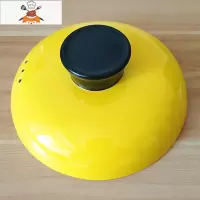 彩锅盖子配件陶瓷砂锅盖子家用汤煲盖炖锅汤锅盖子彩色锅盖 敬平 荧光黄 直径16.3CM锅具配件