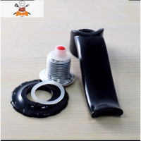 真空钢化玻璃锅盖手柄压力阀密封圈炒锅盖黄金锅养生锅盖把手配件 敬平 黑色把手一套(铝合金压力阀)锅具配件