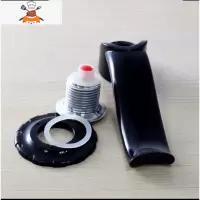 真空钢化玻璃锅盖手柄压力阀密封圈炒锅盖黄金锅养生锅盖把手配件 敬平 黑色把手一套(铝合金压力阀)锅具配件