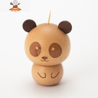 实木牙签盒牙签桶个性创意北欧ins家用牙签罐民宿酒店 摆件 敬平 熊猫牙签盒牙签筒