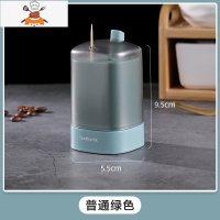 家用牙签盒 客厅个性创意按压式自动弹出时尚简约牙签罐筒牙签桶J 敬平 普通绿色牙签筒