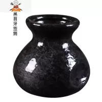 日式牙签筒陶瓷商用个性创意餐厅牙签桶罐家用牙签筒干冰容器 敬平 黑苔牙签筒(4cmx6cm)