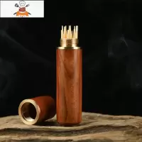 檀木牙签筒随身便携式创意牙签收纳盒木质迷你旅行家用牙签收纳罐 敬平 花梨木筒(送牙签)