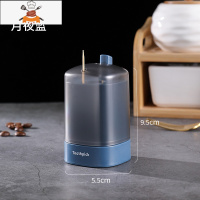牙签盒创意自动个性家用北欧ins按压式餐厅牙签桶便携牙签筒 敬平 月夜蓝