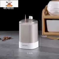 牙签盒创意自动个性家用北欧ins按压式餐厅牙签桶便携牙签筒 敬平 琥珀白