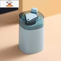 牙签盒创意自动弹出家用北欧ins按压式餐厅牙签桶便携牙签筒 敬平 麦[蓝]无牙签
